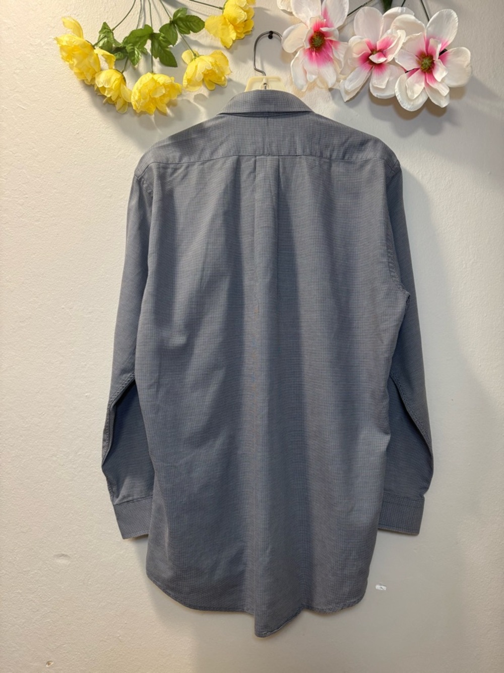 Stafford Men's Long-Sleeve Button-Up Shirt in Steel Gray - Picture 4 of 8